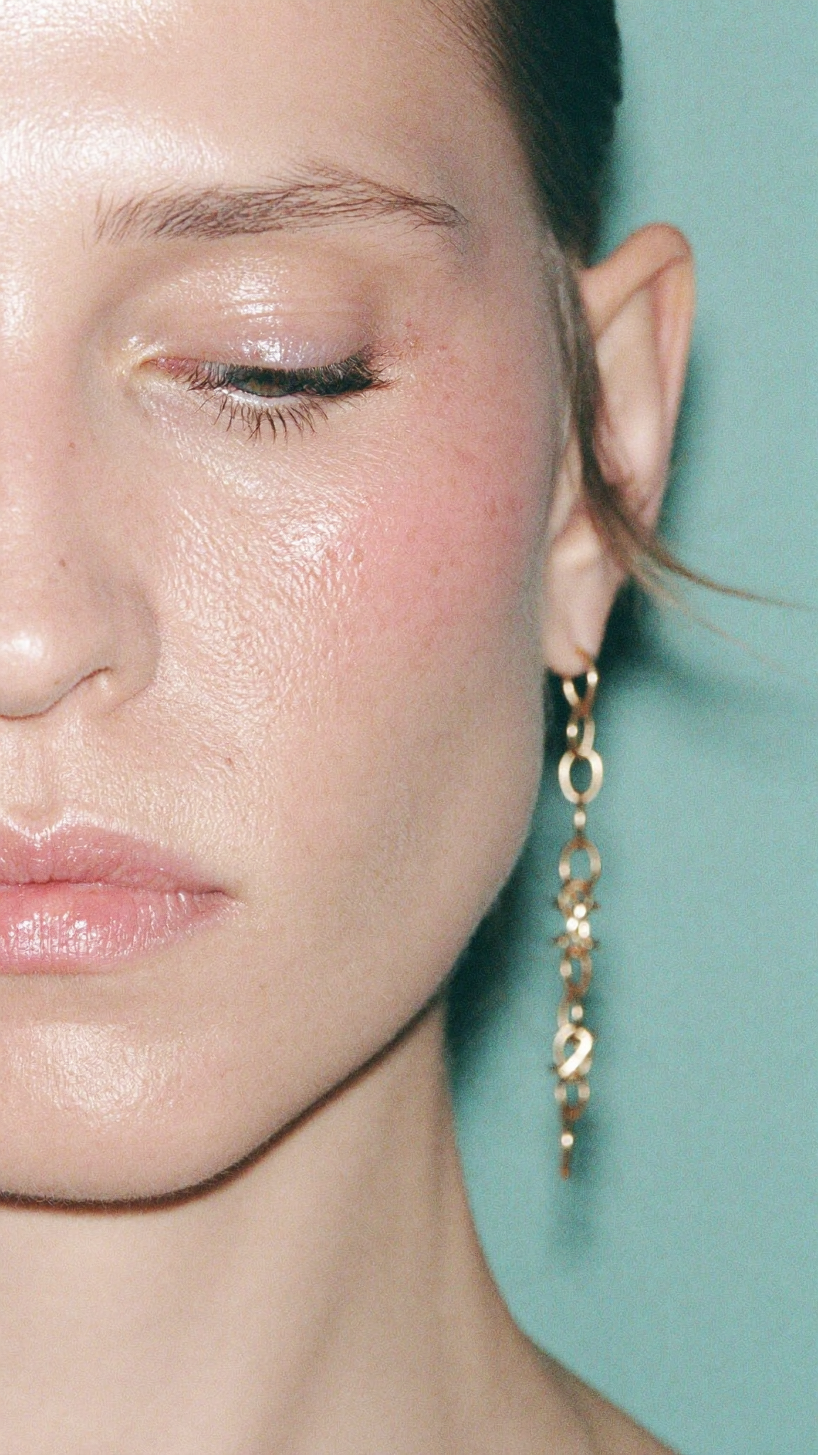 Macro dewy skin texture — AI synthesis by threadzu_lab